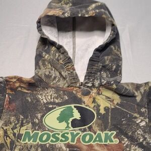 Russell Outdoors Hoodie Kids S 6/8 Camo Mossy Oak Pullover Sweatshirt Logo